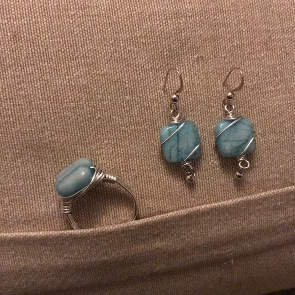 Jewelry - New artisan wire-wrapped blue jasper  gemstones